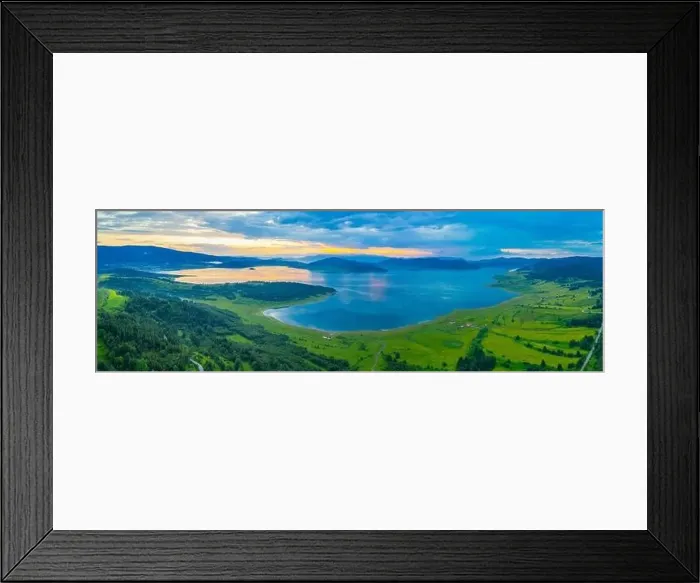 Framed Print : Sunset aerial view of Batak reservoir in Bulgaria Framed Print : Sunset aerial view of Batak reservoir in Bulgaria