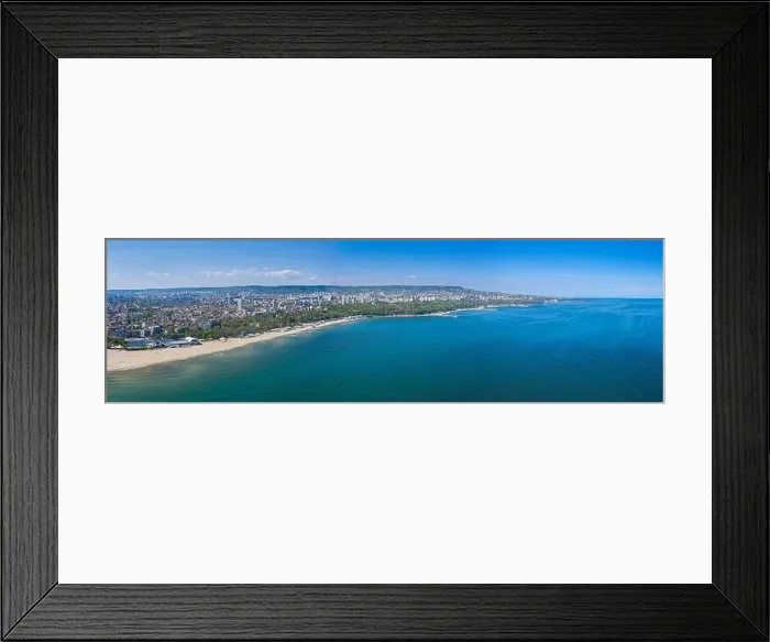 Framed Print : Aerial view of the central beach of the bulgarian town Varna Framed Print : Aerial view of the central beach of the bulgarian town Varna