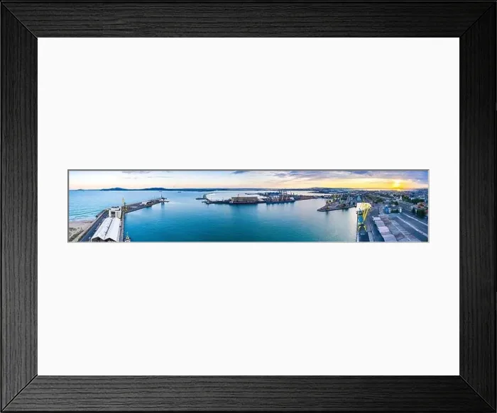 Framed Print : Aerial view of the port of Bourgas in Bulgaria Framed Print : Aerial view of the port of Bourgas in Bulgaria