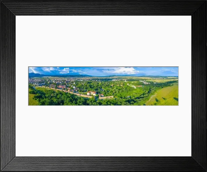 Framed Print : Aerial view of Bulgarian town Hisarya Framed Print : Aerial view of Bulgarian town Hisarya