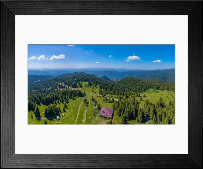 Framed Print : Rhodopes mountains surrounding Pamporovo village in Bulgaria during summer Framed Print : Rhodopes mountains surrounding Pamporovo village in Bulgaria during summer