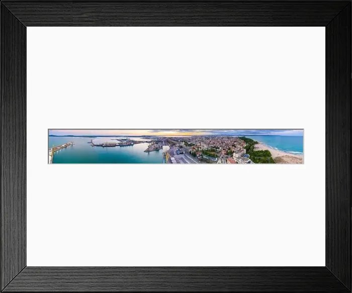 Framed Print : Aerial view of the port of Bourgas in Bulgaria Framed Print : Aerial view of the port of Bourgas in Bulgaria