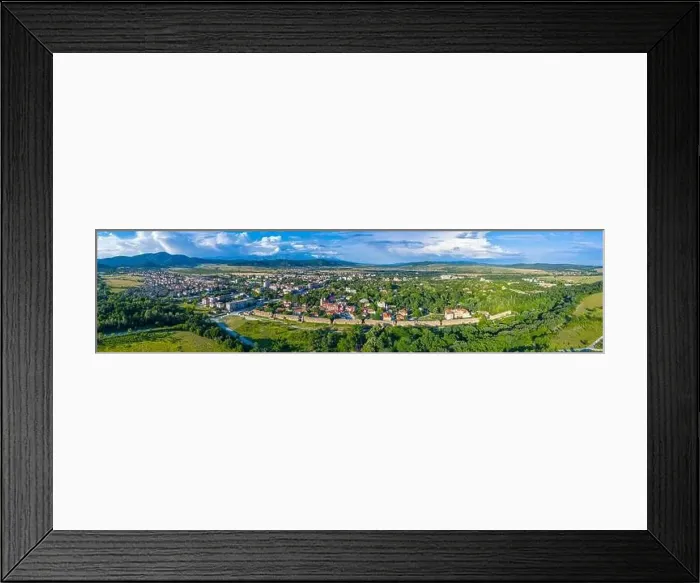 Framed Print : Aerial view of Bulgarian town Hisarya Framed Print : Aerial view of Bulgarian town Hisarya