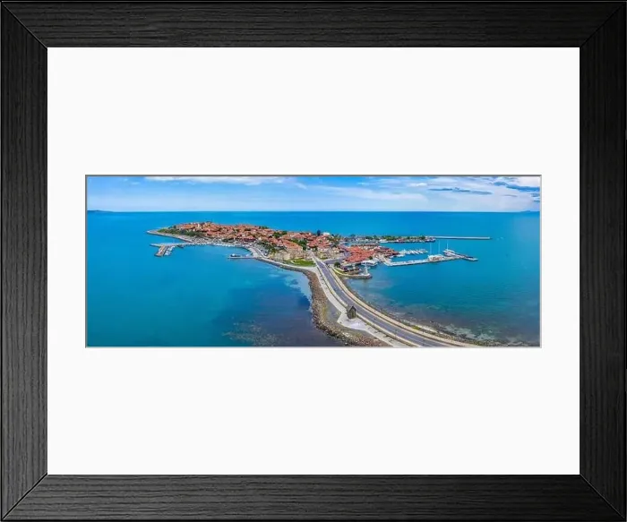 Framed Print : Aerial view of the Bulgarian town Nessebar Framed Print : Aerial view of the Bulgarian town Nessebar