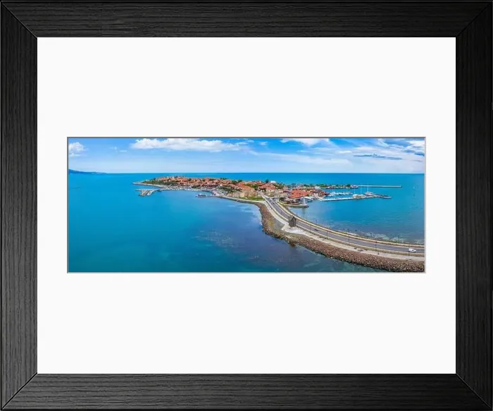 Framed Print : Aerial view of the Bulgarian town Nessebar Framed Print : Aerial view of the Bulgarian town Nessebar