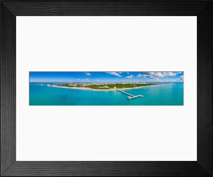 Framed Print : Aerial view of the pier of Burgas in Bulgaria Framed Print : Aerial view of the pier of Burgas in Bulgaria
