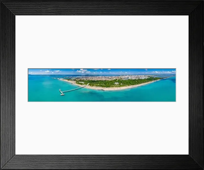 Framed Print : Aerial view of the pier of Burgas in Bulgaria Framed Print : Aerial view of the pier of Burgas in Bulgaria