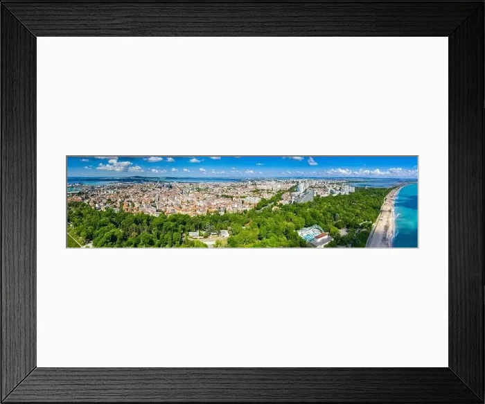 Framed Print : Aerial view of the Bulgarian city Bourgas Framed Print : Aerial view of the Bulgarian city Bourgas