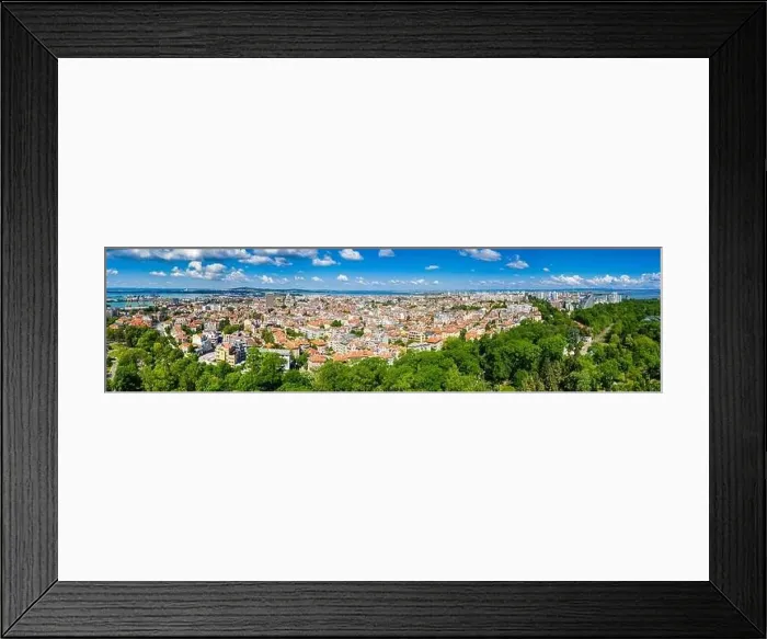 Framed Print : Aerial view of the Bulgarian city Bourgas Framed Print : Aerial view of the Bulgarian city Bourgas