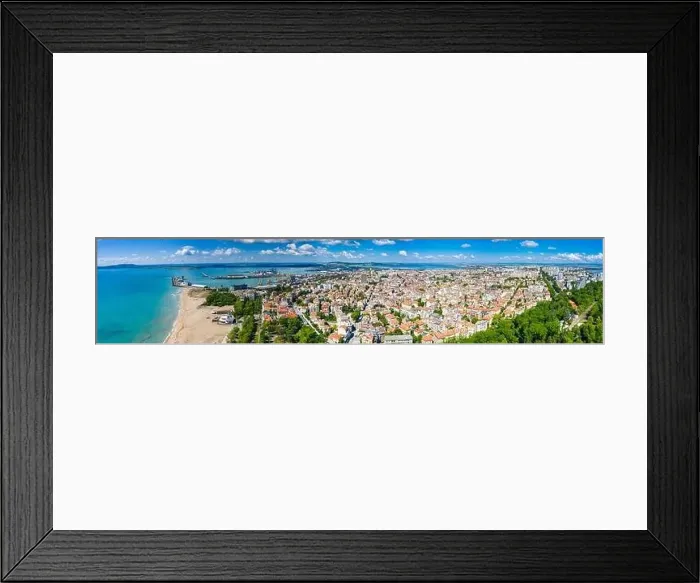 Framed Print : Aerial view of the Bulgarian city Bourgas Framed Print : Aerial view of the Bulgarian city Bourgas