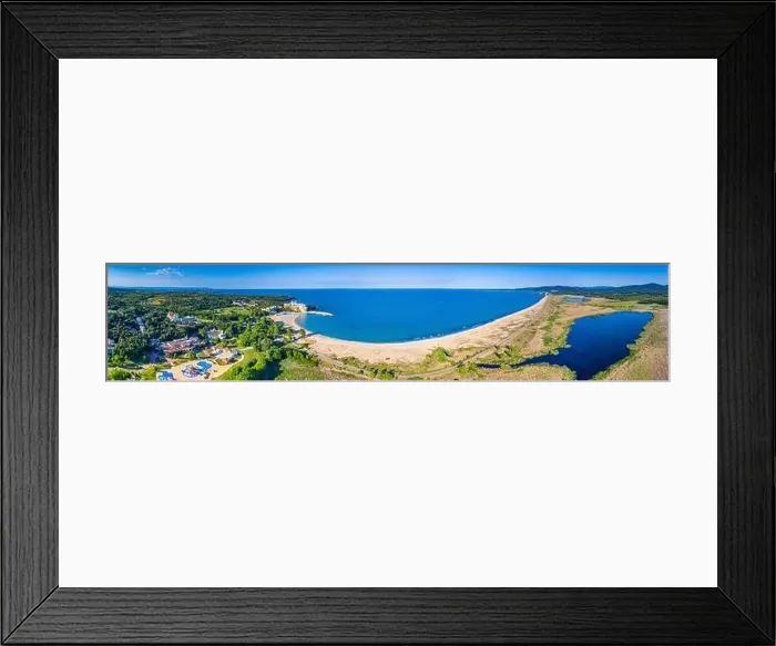 Framed Print : Aerial view of the driver's beach near Sozopol in Bulgaria Framed Print : Aerial view of the driver's beach near Sozopol in Bulgaria