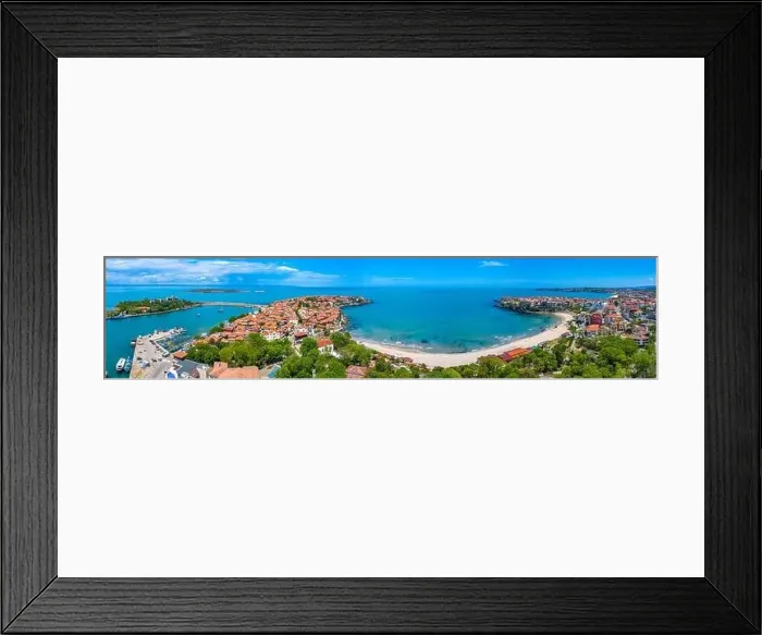 Framed Print : Aerial view of Bulgarian town Sozopol Framed Print : Aerial view of Bulgarian town Sozopol