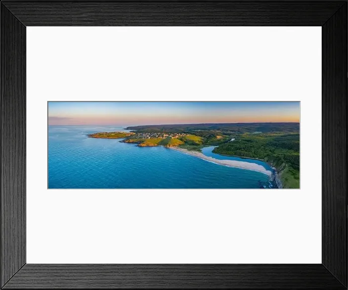 Framed Print : Sunset aerial view of Veleka beach in Bulgaria Framed Print : Sunset aerial view of Veleka beach in Bulgaria