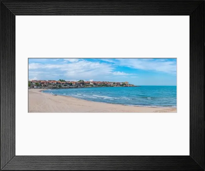 Framed Print : Central beach of the bulgarian town Sozopol Framed Print : Central beach of the bulgarian town Sozopol