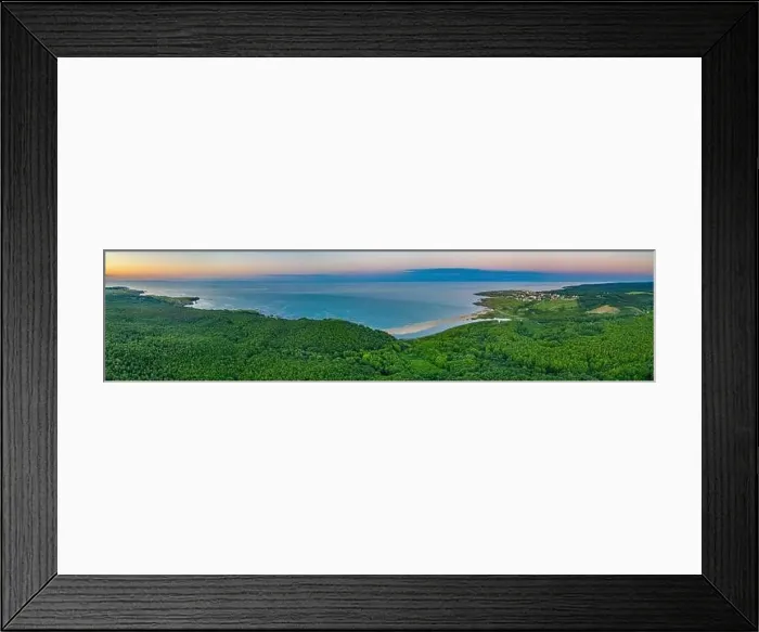 Framed Print : Sunset aerial view of Veleka beach in Bulgaria Framed Print : Sunset aerial view of Veleka beach in Bulgaria