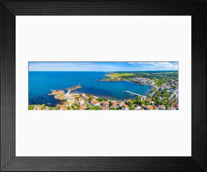 Framed Print : Aerial view of Bulgarian seaside town Ahtopol