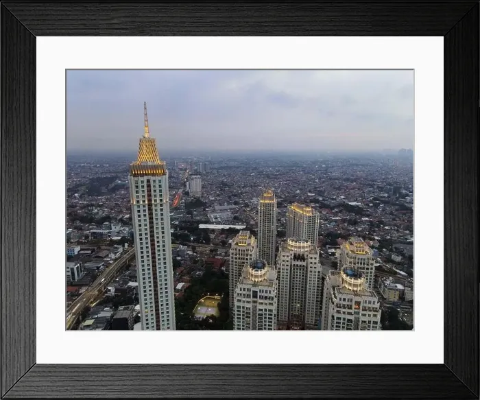 Framed Print : Pakubuwono skyline aerial drone view from above Framed Print : Pakubuwono skyline aerial drone view from above