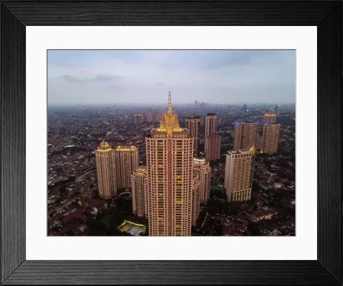 Framed Print : Pakubuwono skyline aerial drone view from above Framed Print : Pakubuwono skyline aerial drone view from above