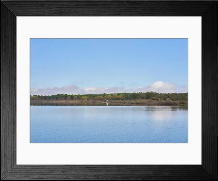 Framed Print : Lake view of a camper van with solar panel living van life panorama landscape with reflection on the water in Marateca Framed Print : Lake view of a camper van with solar panel living van life panorama landscape with reflection on the water in Marateca