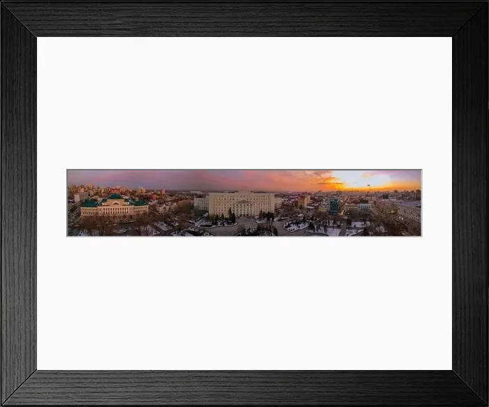 Framed Print : Aerial panoramic view of historical downtown of Rostov-on-Don Framed Print : Aerial panoramic view of historical downtown of Rostov-on-Don