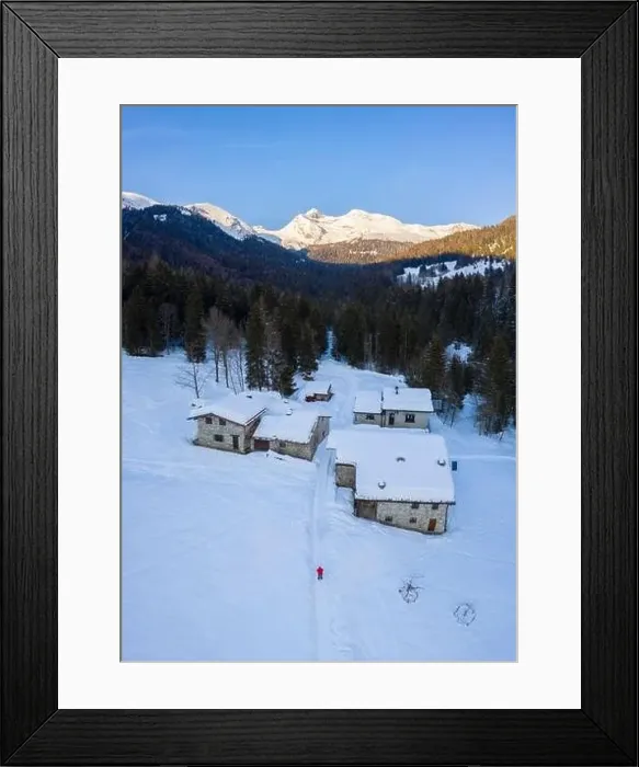 Framed Print : Aerial view of Ferrante and Ferrantino mountains from Baite del Moschel