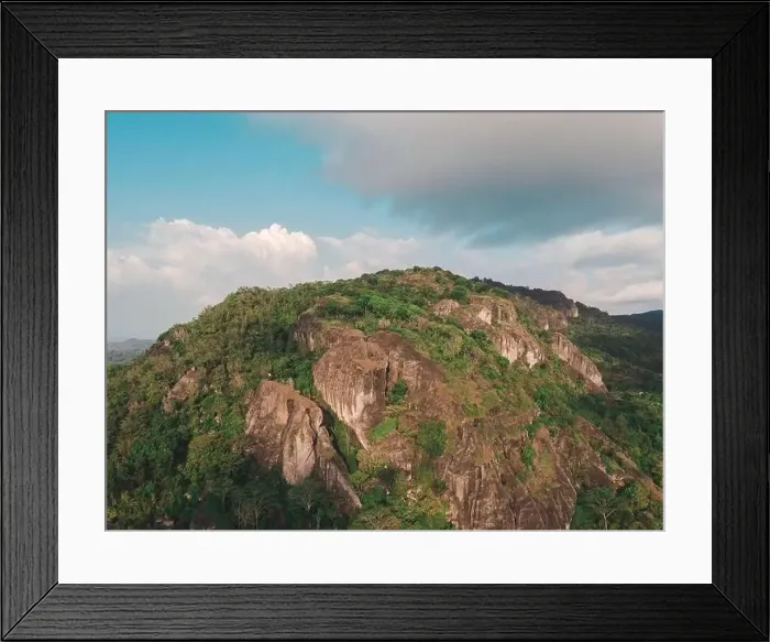 Framed Print : Aerial view of cliffs Gunung Api Purba in Yogyakarta, Indonesia Framed Print : Aerial view of cliffs Gunung Api Purba in Yogyakarta, Indonesia