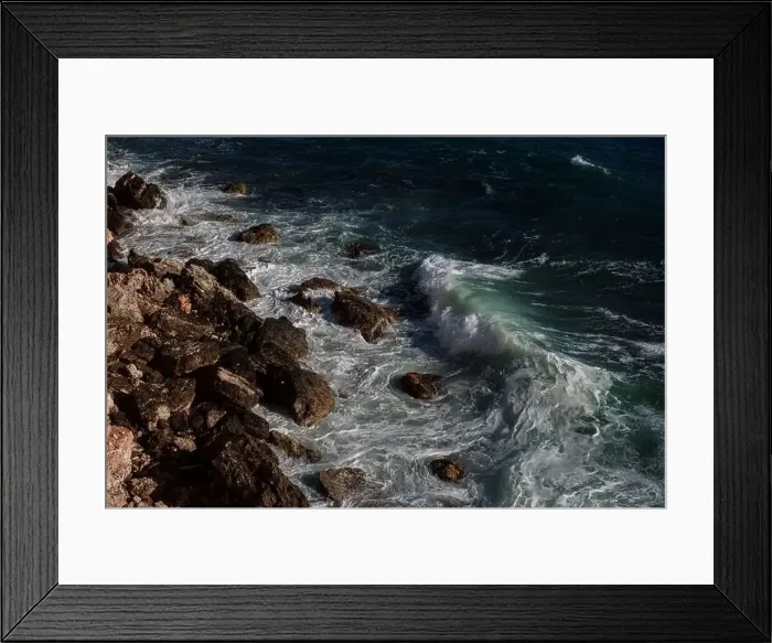 Framed Print : Ocean wave background breaking sea water rocky shore rough seas turquoise water gradient foam Framed Print : Ocean wave background breaking sea water rocky shore rough seas turquoise water gradient foam