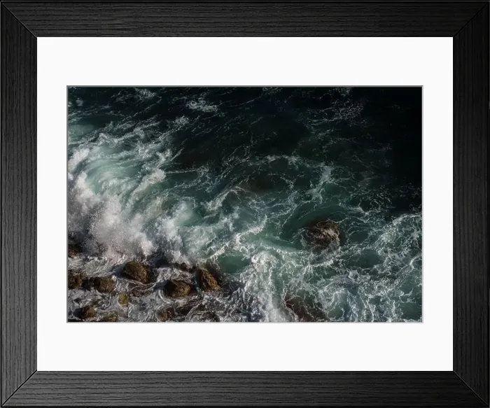 Framed Print : Ocean wave background breaking sea water rocky shore rough seas turquoise water gradient foam Framed Print : Ocean wave background breaking sea water rocky shore rough seas turquoise water gradient foam