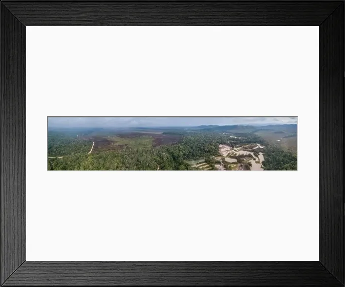 Framed Print : Panoramic aerial view of deforestation in the Amazon rainforest Framed Print : Panoramic aerial view of deforestation in the Amazon rainforest