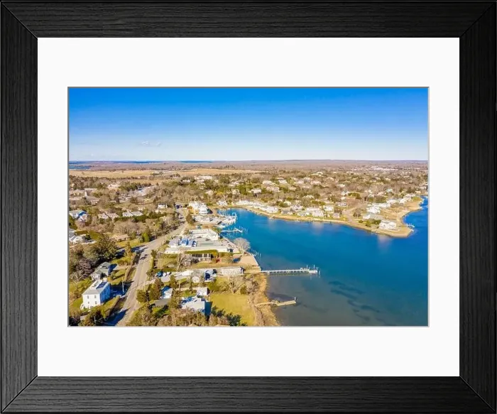 Framed Print : aerial view of of Little neck road and vicinity, southampton, ny Framed Print : aerial view of of Little neck road and vicinity, southampton, ny