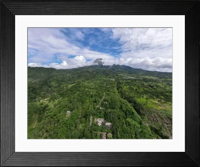 Framed Print : Aerial view of Mount Merapi Landscape with rice field and village in Yogyakarta, Indonesia Volcano Landscape View Framed Print : Aerial view of Mount Merapi Landscape with rice field and village in Yogyakarta, Indonesia Volcano Landscape View