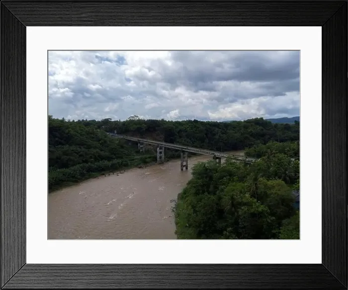 Framed Print : Aerial view of the Progo river in Yogyakarta. beautiful tropical scenery in Indonesia Framed Print : Aerial view of the Progo river in Yogyakarta. beautiful tropical scenery in Indonesia