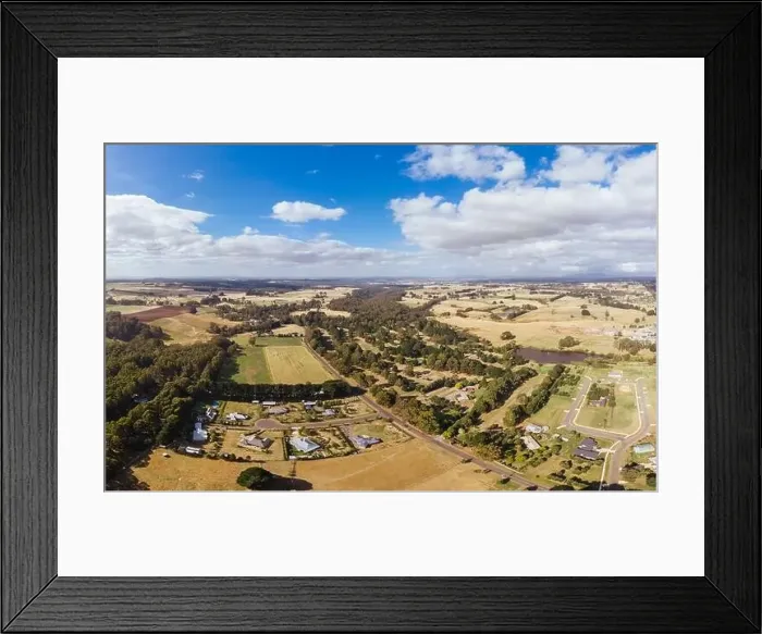 Framed Print : Aerial View of Trentham in Australia