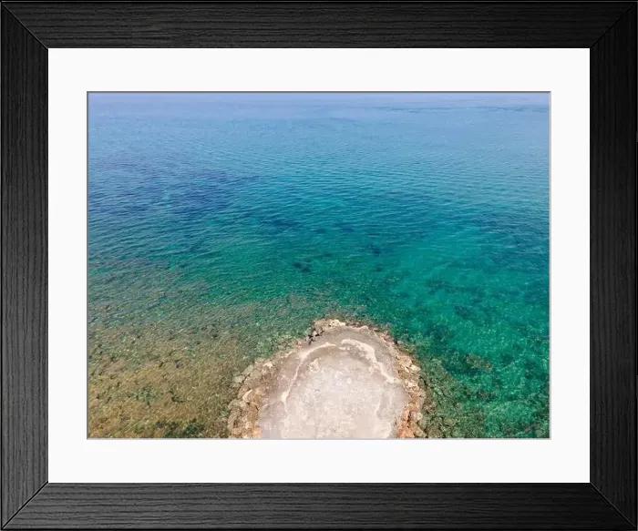 Framed Print : Aerial top view by drone of the beach Framed Print : Aerial top view by drone of the beach