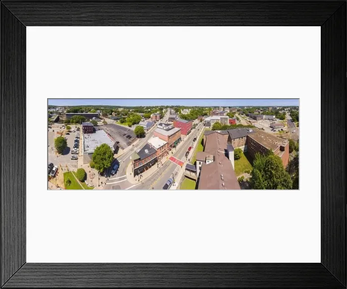 Framed Print : Woonsocket Main Street Historic District panorama aerial view in downtown Woonsocket, Rhode Island RI, USA Framed Print : Woonsocket Main Street Historic District panorama aerial view in downtown Woonsocket, Rhode Island RI, USA