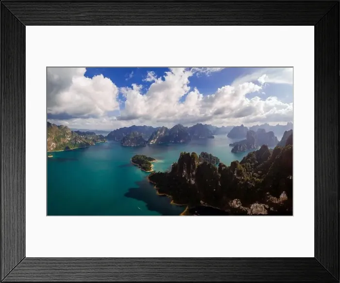 Framed Print : Khao Sok Thailand, Scenic mountains on the lake in Khao Sok National Park Framed Print : Khao Sok Thailand, Scenic mountains on the lake in Khao Sok National Park