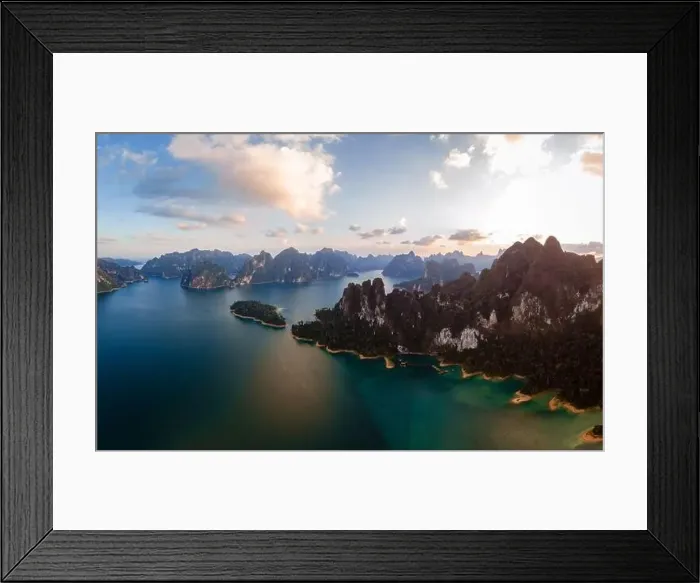 Framed Print : Khao Sok Thailand, Scenic mountains on the lake in Khao Sok National Park Framed Print : Khao Sok Thailand, Scenic mountains on the lake in Khao Sok National Park