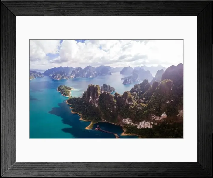Framed Print : Khao Sok Thailand, Scenic mountains on the lake in Khao Sok National Park Framed Print : Khao Sok Thailand, Scenic mountains on the lake in Khao Sok National Park