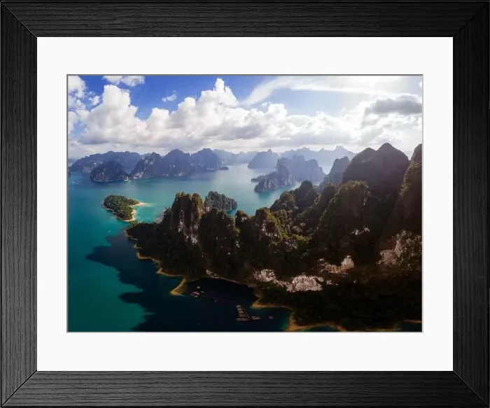 Framed Print : Khao Sok Thailand, Scenic mountains on the lake in Khao Sok National Park Framed Print : Khao Sok Thailand, Scenic mountains on the lake in Khao Sok National Park