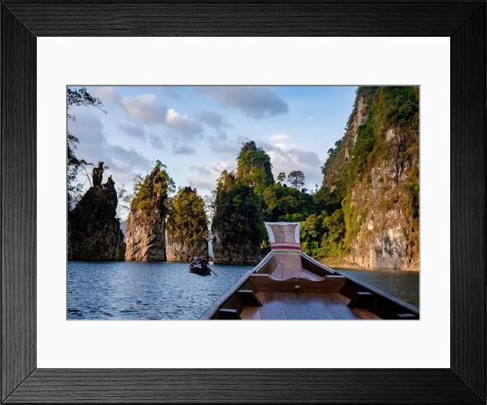 Framed Print : Khao Sok Thailand, Scenic mountains on the lake in Khao Sok National Park Framed Print : Khao Sok Thailand, Scenic mountains on the lake in Khao Sok National Park