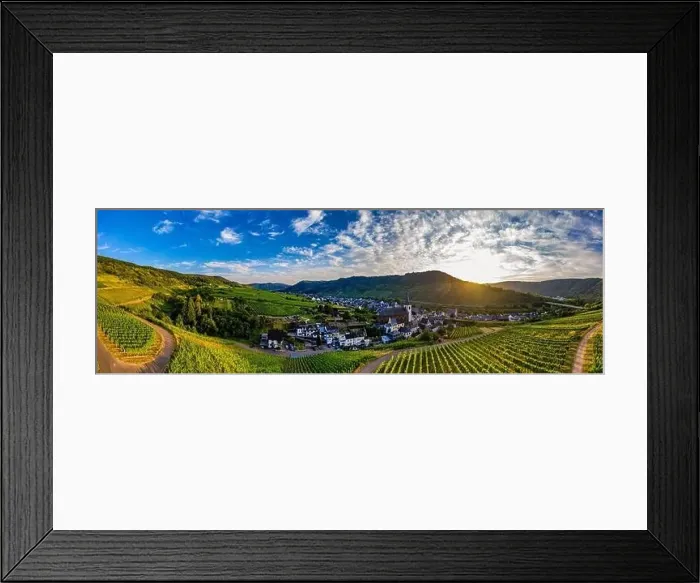 Framed Print : Panoramic view of the Moselle vineyards near Bruttig-Fankel Framed Print : Panoramic view of the Moselle vineyards near Bruttig-Fankel