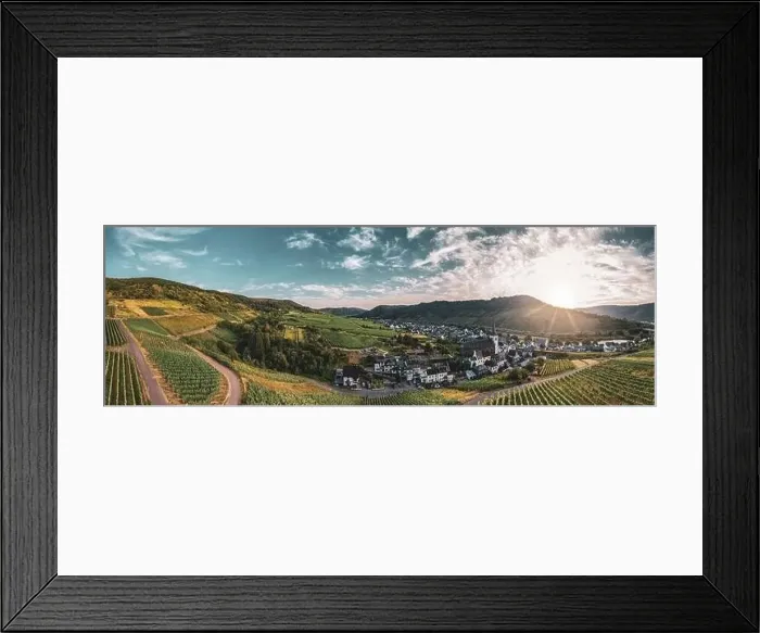 Framed Print : Panoramic view of the Moselle vineyards near Bruttig-Fankel Framed Print : Panoramic view of the Moselle vineyards near Bruttig-Fankel