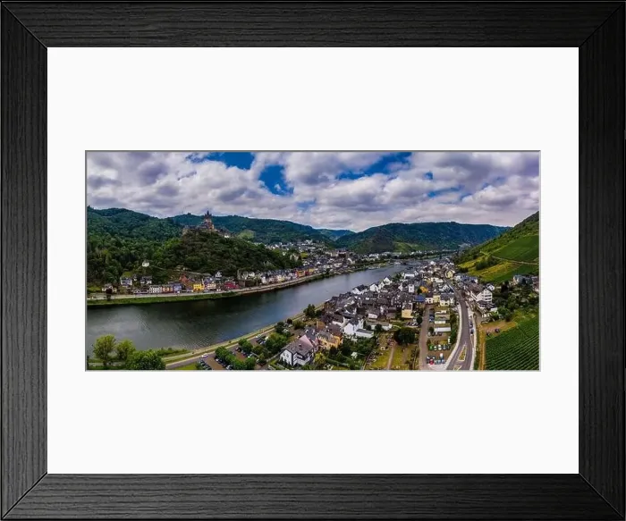 Framed Print : Panorama of Cochem with the Reichsburg Cochem Framed Print : Panorama of Cochem with the Reichsburg Cochem