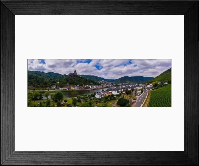 Framed Print : Panorama of Cochem with the Reichsburg Cochem Framed Print : Panorama of Cochem with the Reichsburg Cochem
