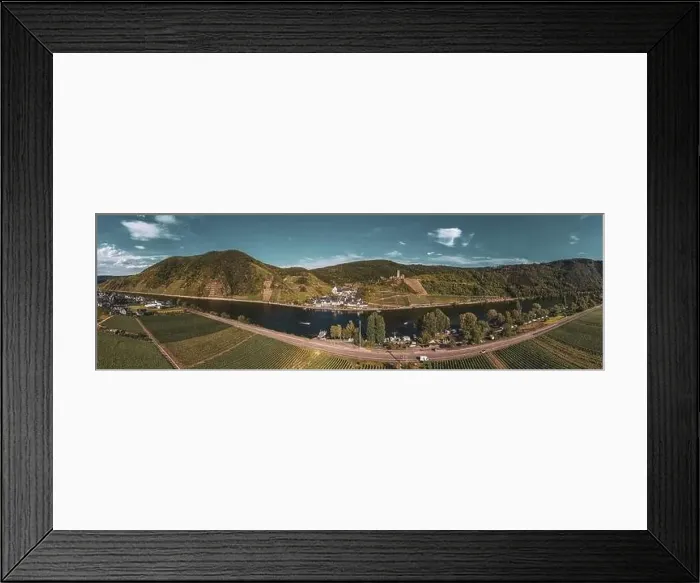 Framed Print : Panoramic view of the Moselle vineyards near Beilstein Framed Print : Panoramic view of the Moselle vineyards near Beilstein
