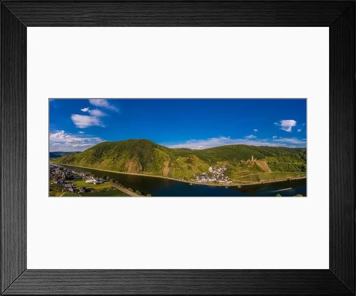 Framed Print : Panoramic view of the Moselle vineyards near Beilstein Framed Print : Panoramic view of the Moselle vineyards near Beilstein