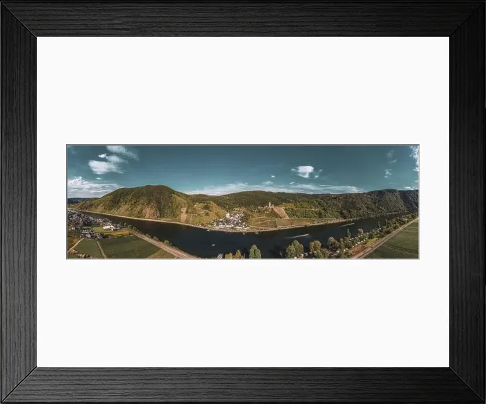 Framed Print : Panoramic view of the Moselle vineyards near Beilstein Framed Print : Panoramic view of the Moselle vineyards near Beilstein