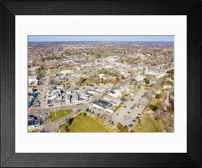 Framed Print : Aerial view of Southampton Village, Southampton, NY Framed Print : Aerial view of Southampton Village, Southampton, NY