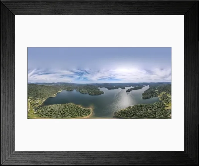Framed Print : Aerial panorama of Golyam Beglik Reservoir, Pazardzhik Region, Bulgaria Framed Print : Aerial panorama of Golyam Beglik Reservoir, Pazardzhik Region, Bulgaria