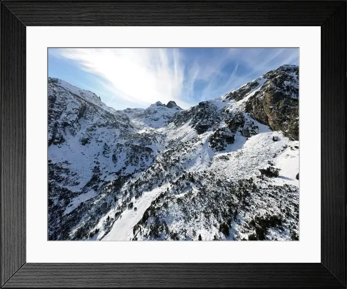 Framed Print : Aerial winter panorama of Malyovitsa peak, Rila Mountain, Bulgaria Framed Print : Aerial winter panorama of Malyovitsa peak, Rila Mountain, Bulgaria